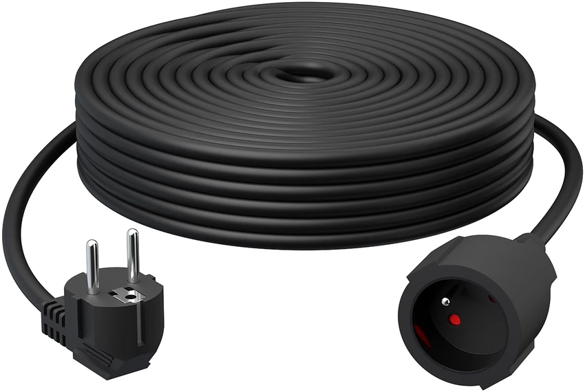 Blow PR-160 prailgintuvas, 1 lizdas su įžeminimu, 50 m, juodas, 3x2.5 mm, BLUETEC