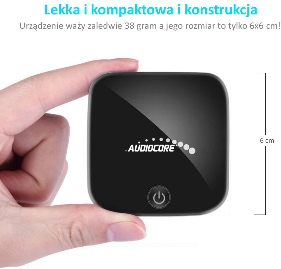 Audiocore Odbiornik Bluetooth 5.0 AUX Baseus Qiyin (juodas)