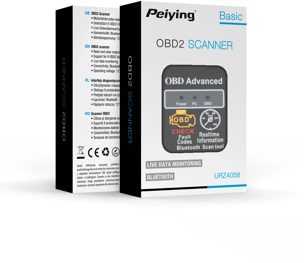 Interfejs „Bluetooth OBD2“ diagnostikos sąsaja ELM327 Peiying