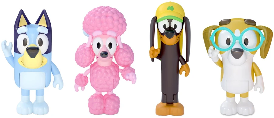 TM Toys Bluey - 4 figūrėlių rinkinys - Bluey ir draugai (90202)