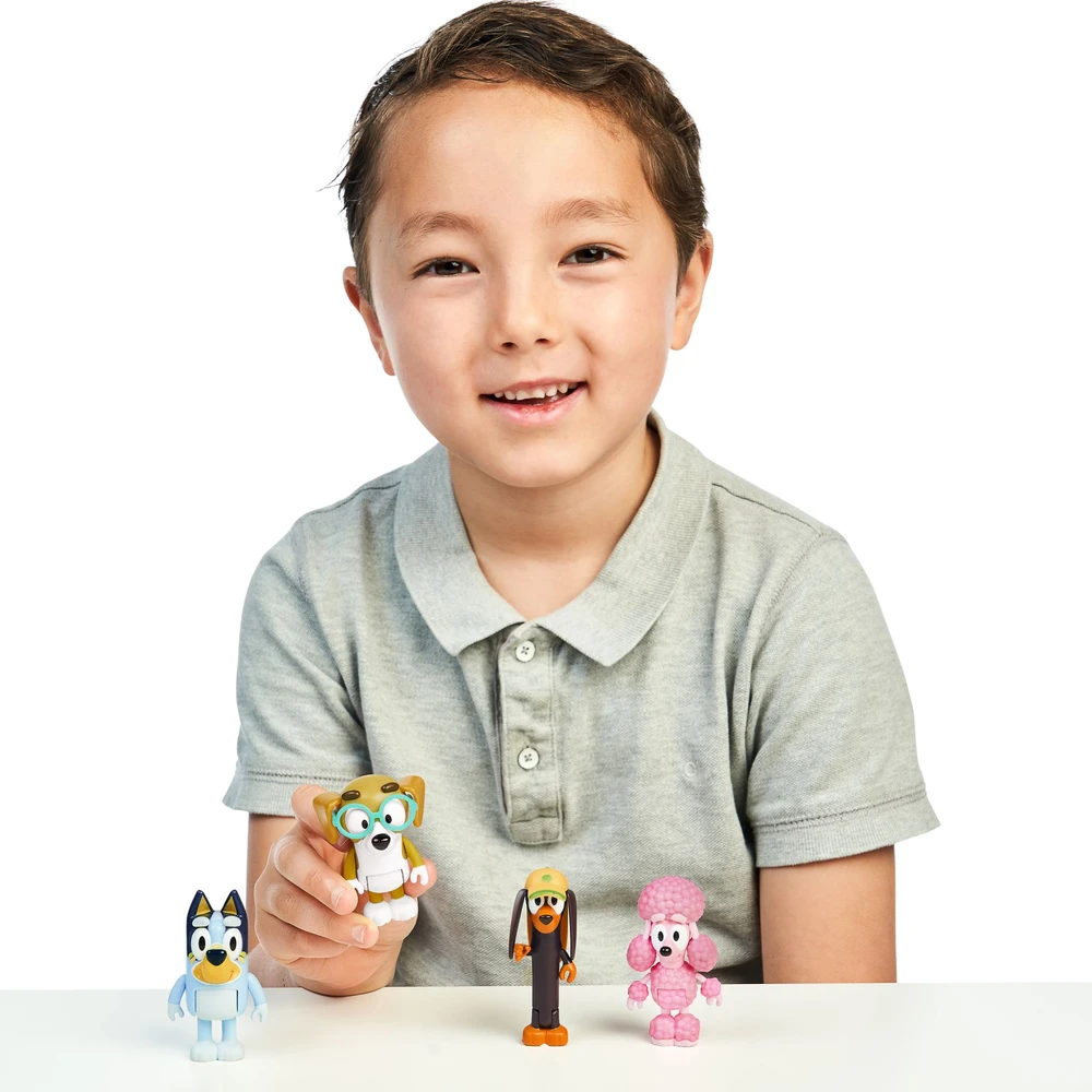 TM Toys Bluey - 4 figūrėlių rinkinys - Bluey ir draugai (90202)
