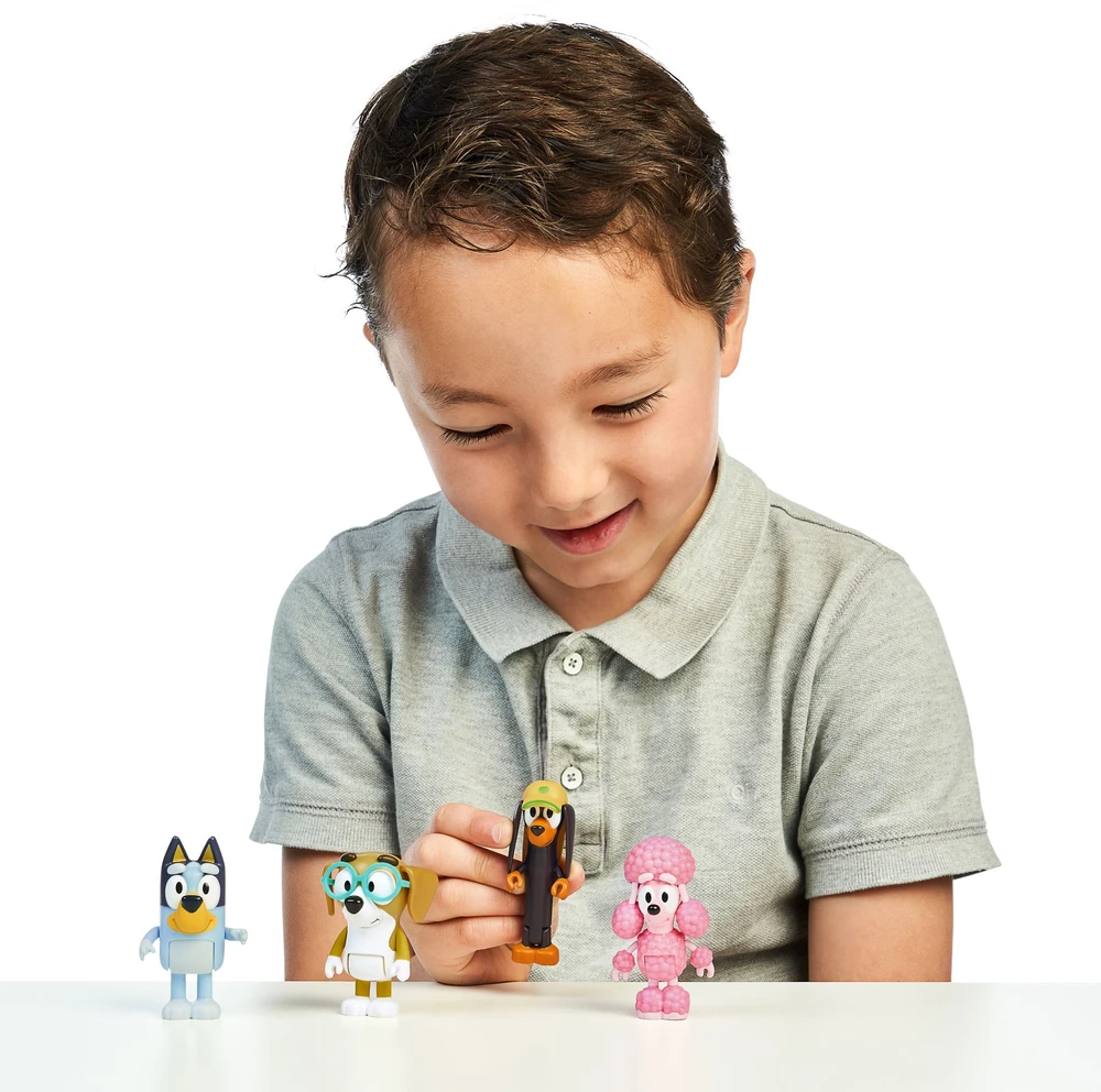 TM Toys Bluey - 4 figūrėlių rinkinys - Bluey ir draugai (90202)