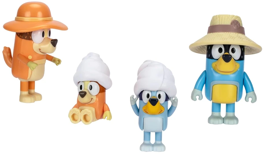 TM Toys BLUEY atostogų figūrėlė 4 vnt. šeimos kelionėms