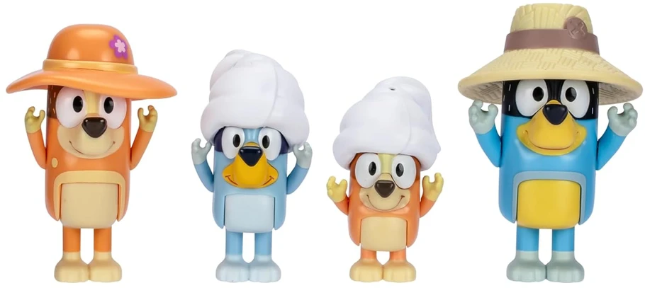 TM Toys BLUEY atostogų figūrėlė 4 vnt. šeimos kelionėms