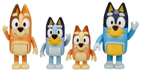 Bluey - 4 figūrėlių rinkinys - šeimos rinkinys (90077)
