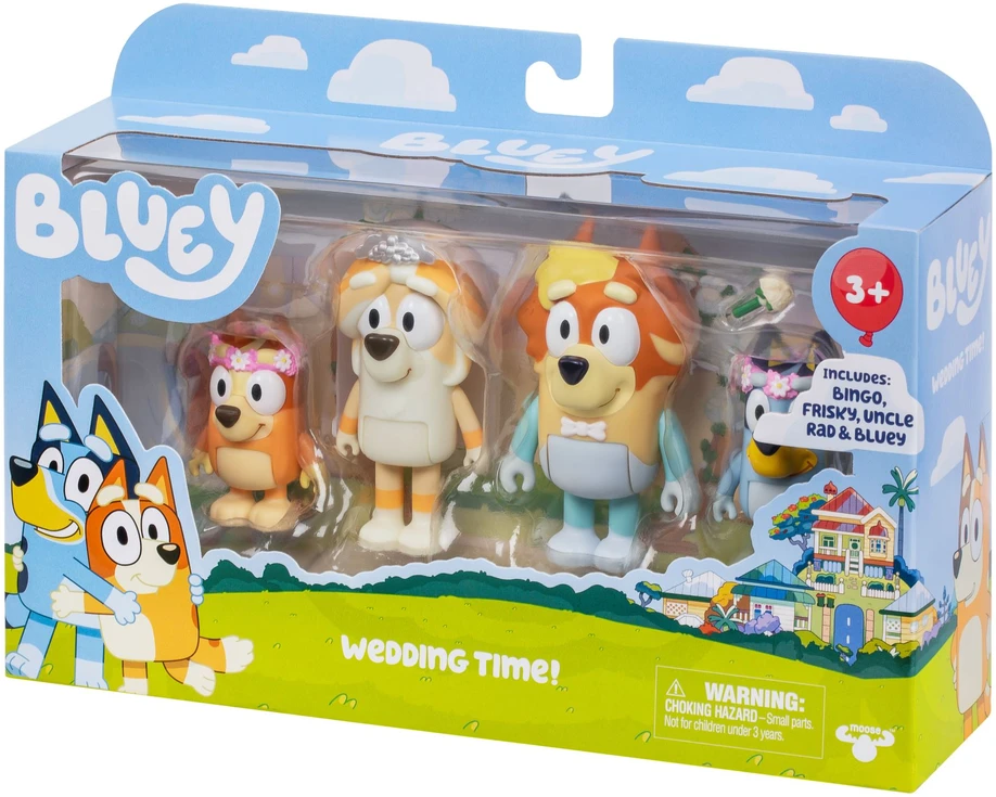 Bluey - 4 figūrėlių rinkinys - Vestuvės (90268)