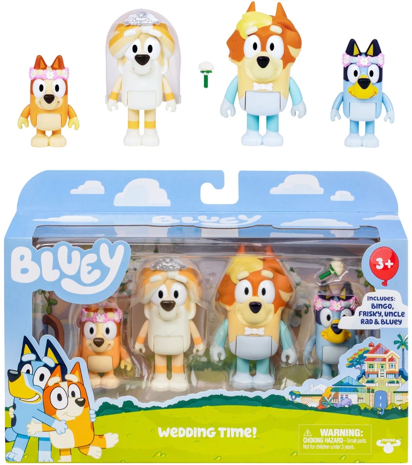 Bluey - 4 figūrėlių rinkinys - Vestuvės (90268)