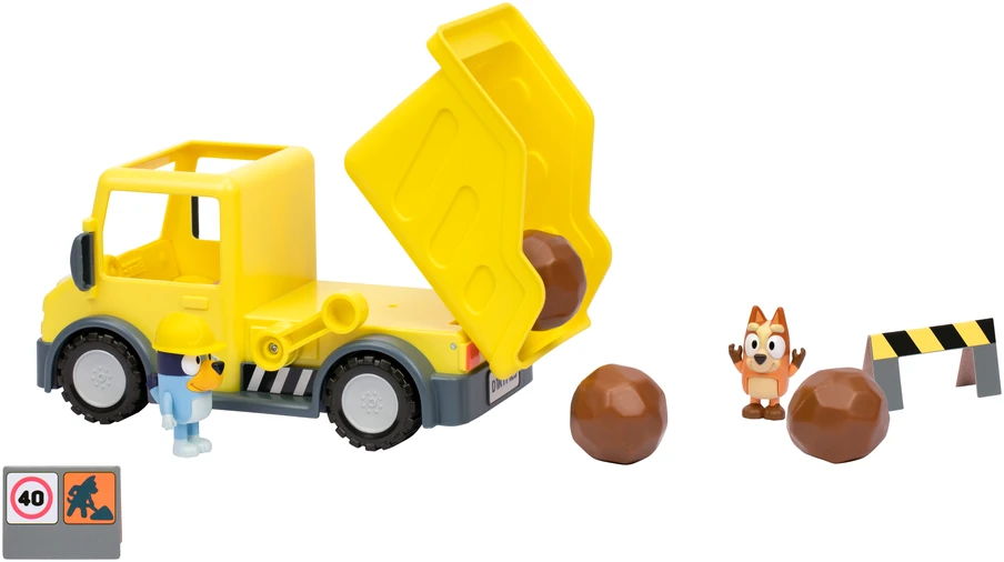 Bluey - Bluey savivartis su išskirtinėmis šalmą turinčiomis Bluey ir Muddy Bingo figūrėlėmis - (90317)