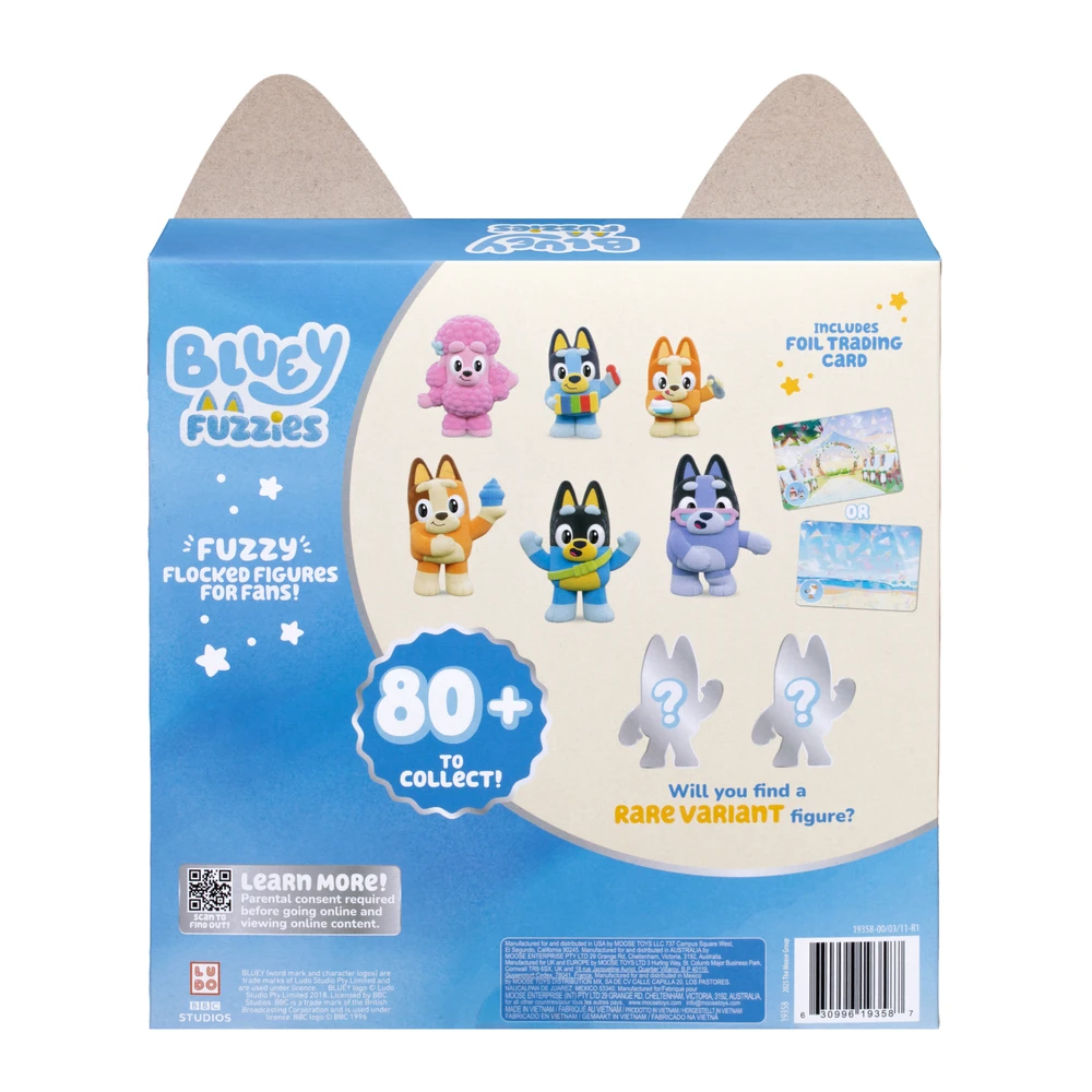 BLUEY Fuzzies – Figūrėlių gerbėjų numylėtiniai – 8 vnt. pakuotė (90454)