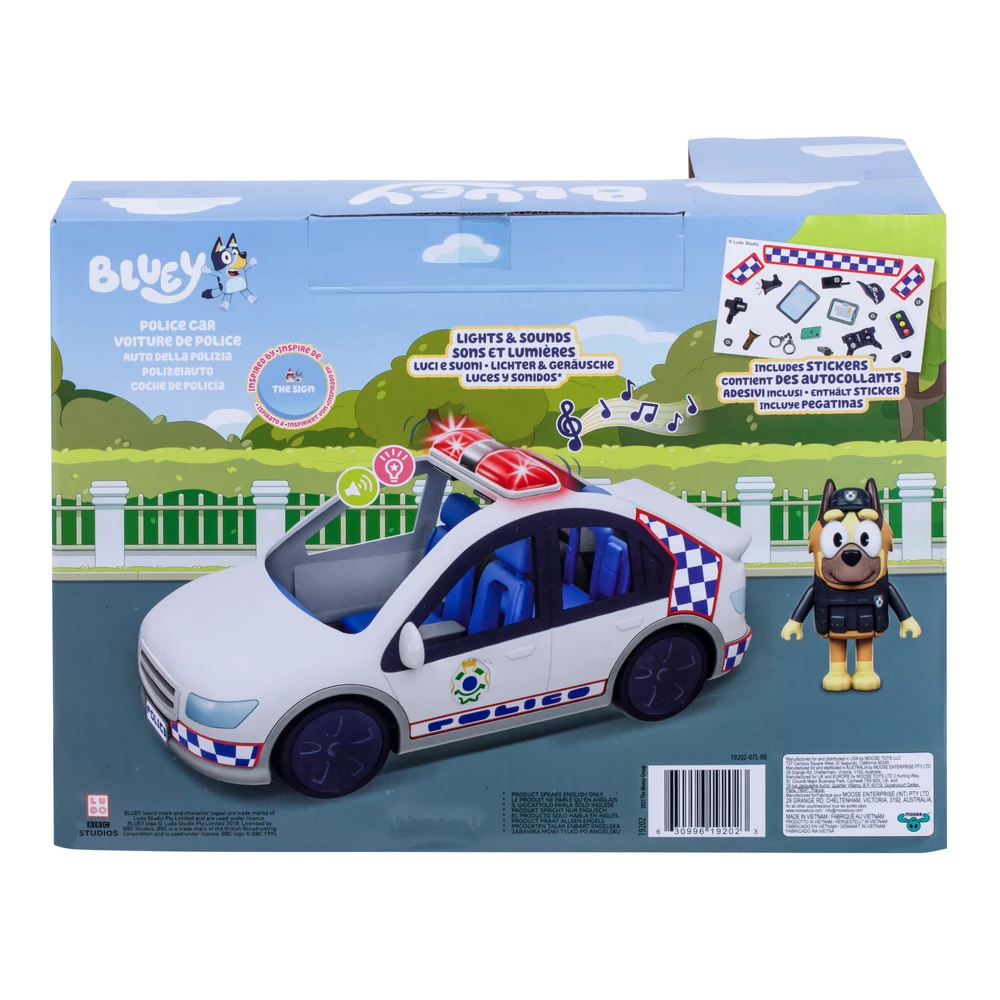 Bluey MĖLYNASIS - Policijos automobilis su šviesomis ir garsu (90451)
