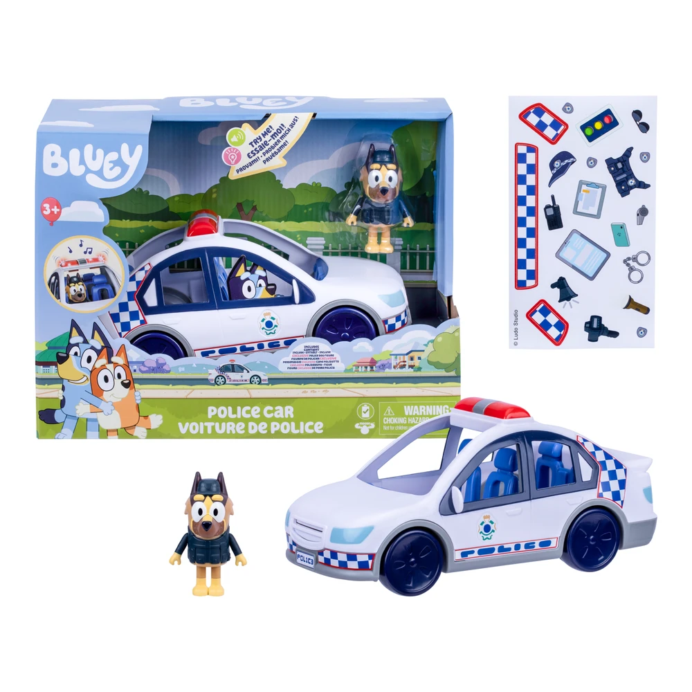 Bluey MĖLYNASIS - Policijos automobilis su šviesomis ir garsu (90451)