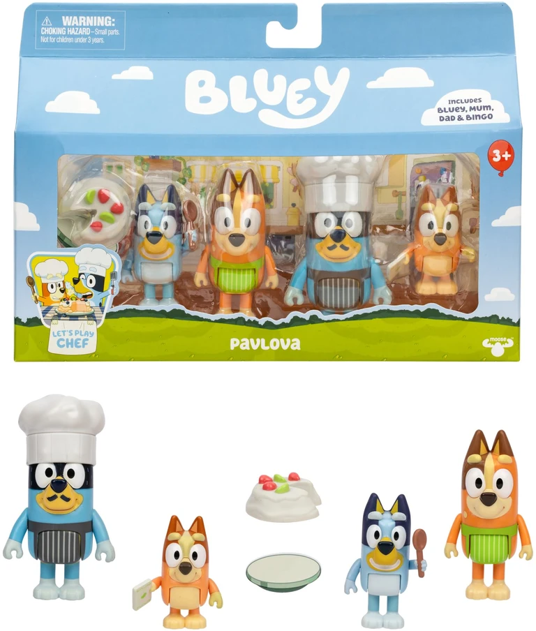 Bluey figūrėlių rinkinys Laikas desertui 4 vnt