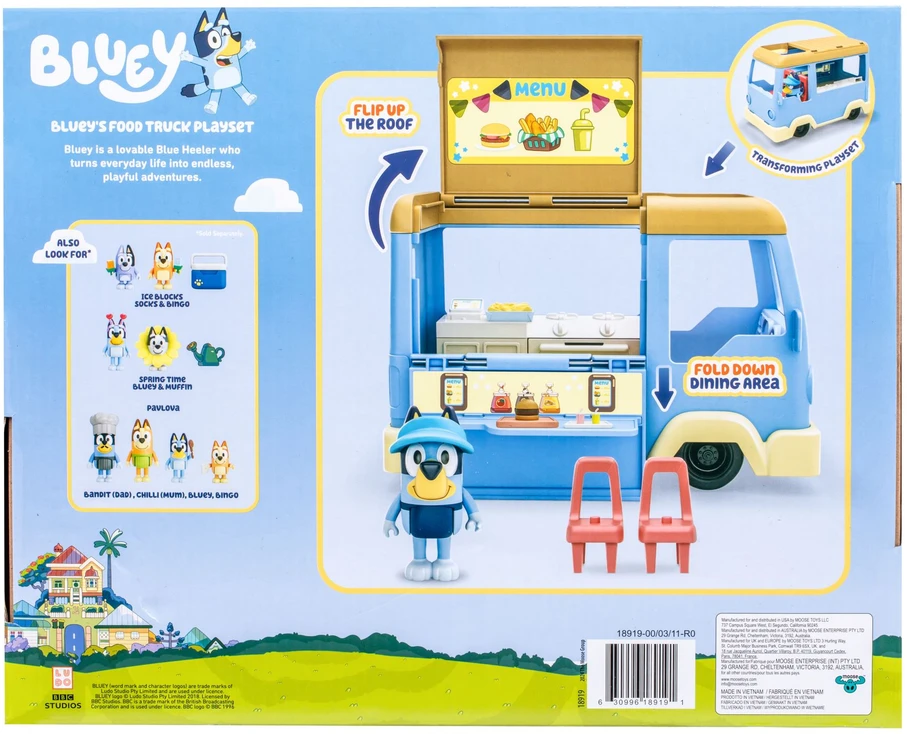 Moose Bluey Mėlynas maisto sunkvežimis