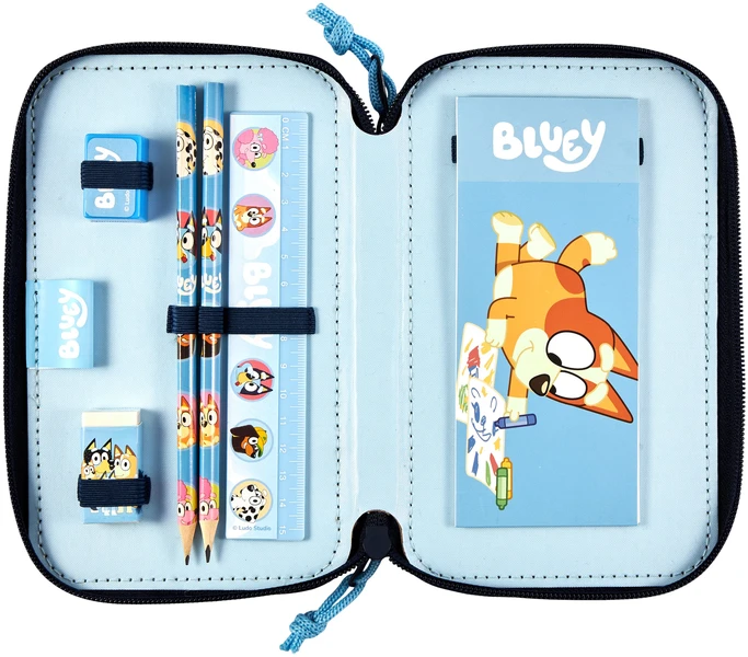 Blueykids Licensing Vaikų licencijavimas – pieštukų dėklas su turiniu – „Bluey“ (048208516-RPET)