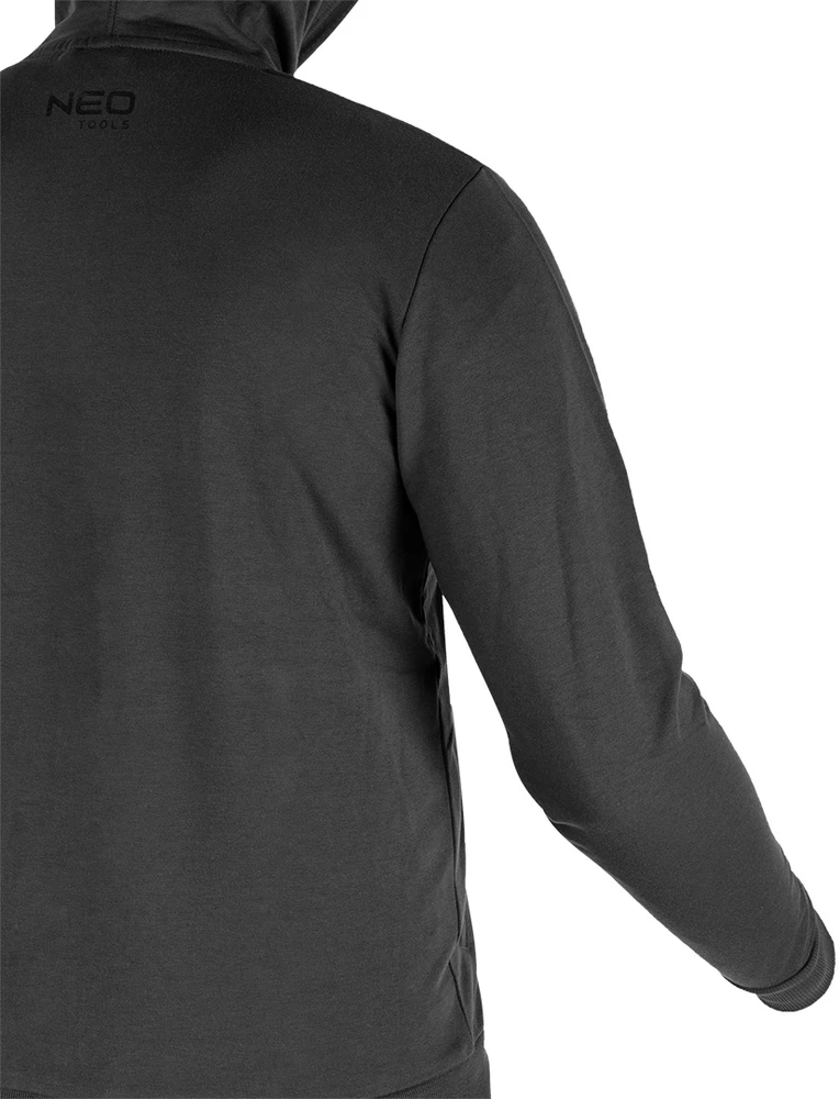 Neo Bluza, COMFORT užtraukiamas džemperis su gobtuvu, pilkas, L dydis