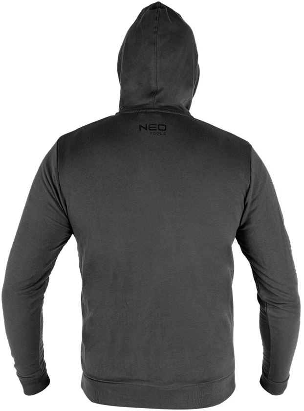 Neo Bluza, COMFORT užtraukiamas džemperis su gobtuvu, pilkas, L dydis