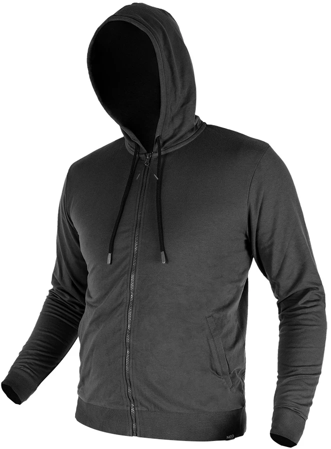 Neo Bluza, COMFORT užtraukiamas džemperis su gobtuvu, pilkas, L dydis