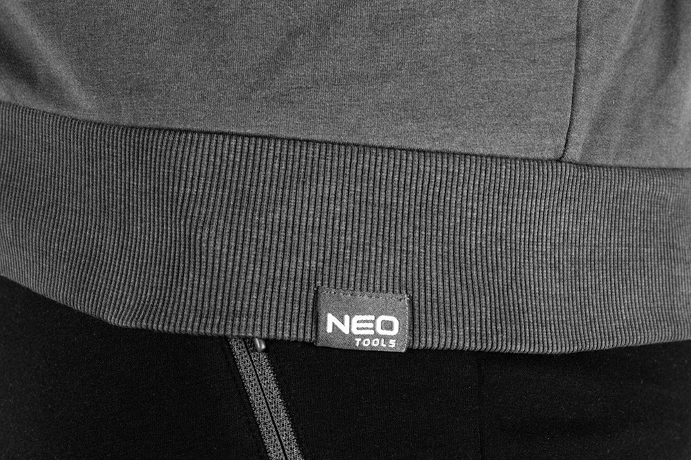 Neo Bluza, COMFORT užtraukiamas džemperis su gobtuvu, pilkas, L dydis
