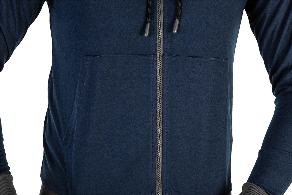 Bluza, COMFORT užtraukiamas džemperis su gobtuvu, tamsiai mėlynas, L dydis