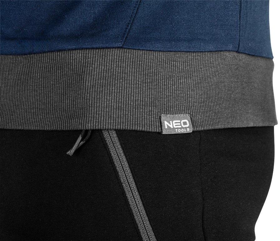 Bluza, COMFORT užtraukiamas džemperis su gobtuvu, tamsiai mėlynas, L dydis