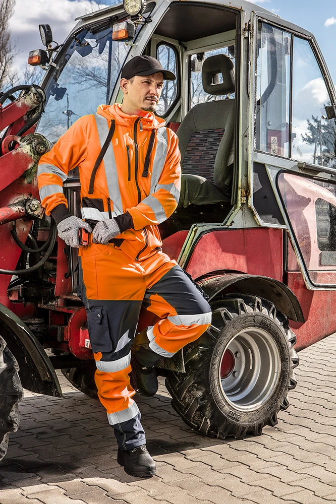 Neo Tools Padidinto matomumo darbinė striukė, oranžinė