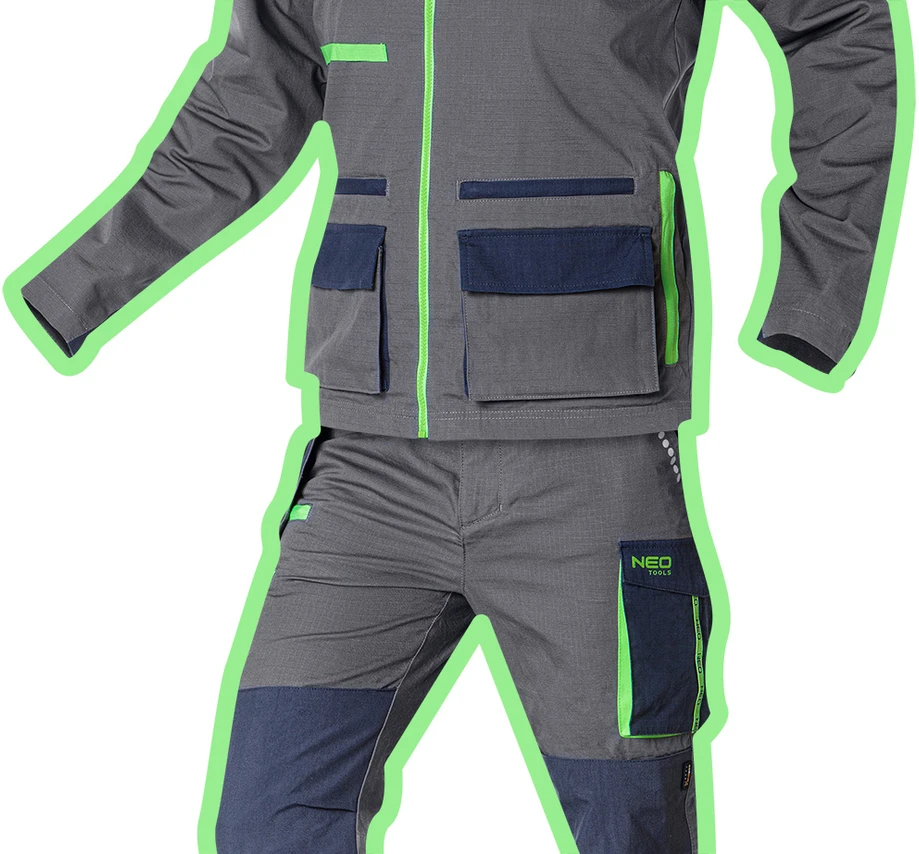 Neo Tools Bluza, PREMIUM darbinis džemperis, 100 % medvilnė, plyšimo apsauga, XXL dydis