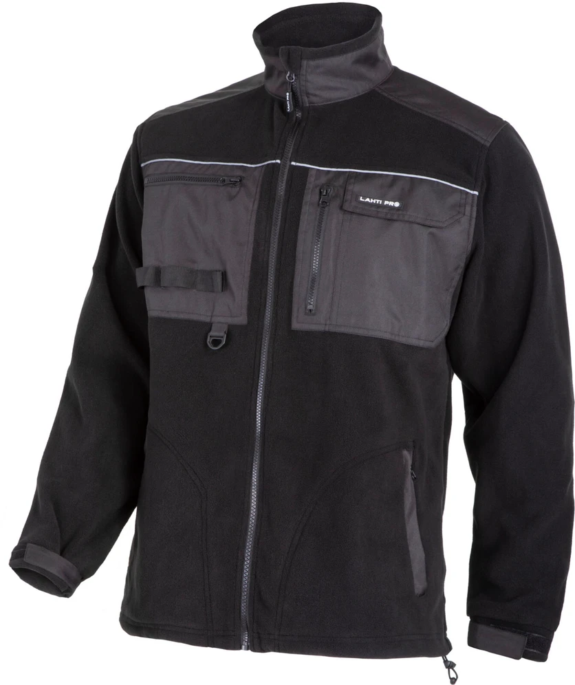 Lahti Pro Bluza, Vilnonis džemperis su sutvirtinimais, juodas, 420 g/m², 3xl, ce, lahti