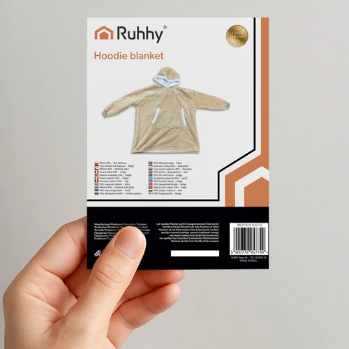 Bluza XXL - koc smėlio spalva Ruhhy 26146