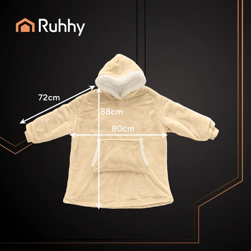 Bluza XXL - koc smėlio spalva Ruhhy 26146