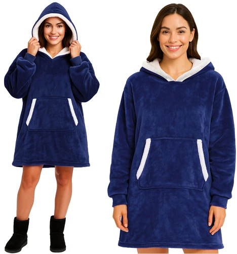 XXL sweatshirt - navy mėlynas blanket Ruhhy 26147
