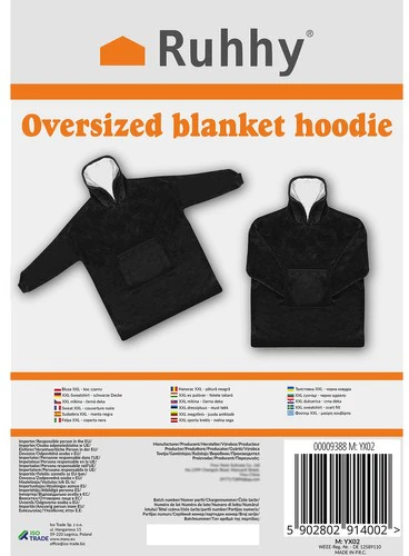 Ruhhy XXL sweatshirt - juodas blanket