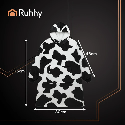 XXL sweatshirt - juodas and baltas blanket Ruhhy 26538