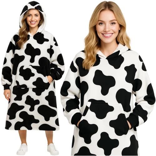 XXL sweatshirt - juodas and baltas blanket Ruhhy 26538