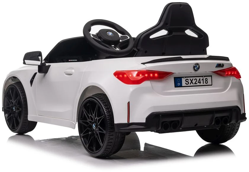 Vienvietis vaikiškas elektromobilis Lean cars BMW M4, baltas