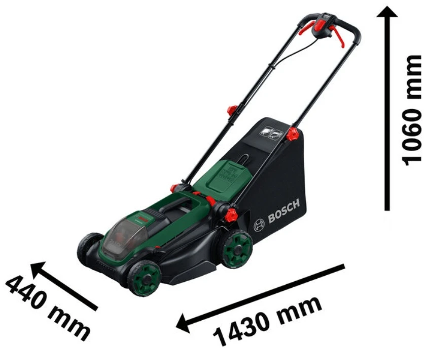 Akumuliatorinė vejapjovė Bosch Rotak 18V2-38; 38 cm