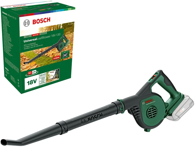 Bosch lapų pūstuvas UniversalLeafBlower 18V-130 be akumuliatoriaus ir kroviklio