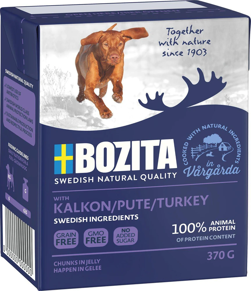 Drėgnas Šunų Maistas - BOZITA Su Kalakutiena, 370 G