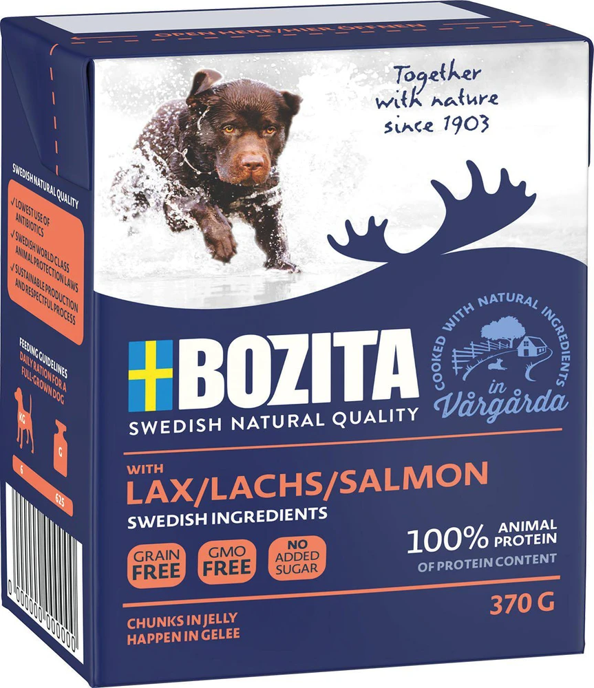 Šunų Maistas - Bozita Drėgnas Su Lašiša Suaugusiems 370 g