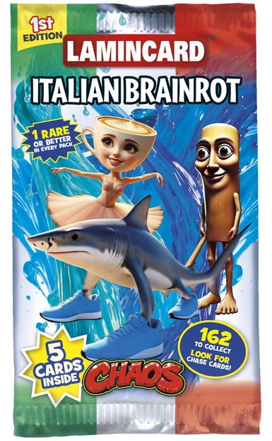 „Brainrot“ – kolekcinių kortelių 5 vnt. pakuotė – 3 bangos rinkinys (498-50008)