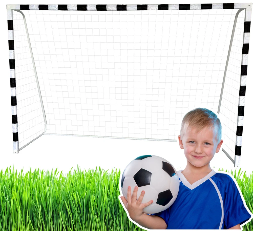 Lean Toys Futbolo vartai su kvadratiniu rėmu 300x200x110 cm