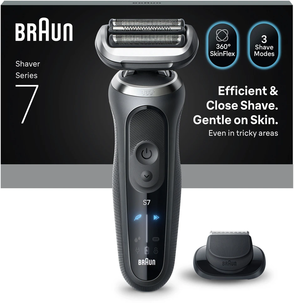 Braun 72-G1200s barzdaskutė Series 7 pilkas