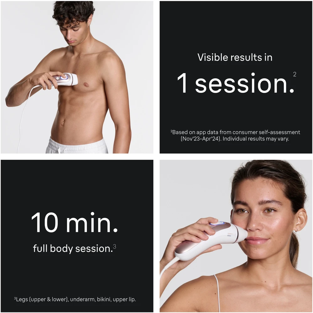 „Braun“ – išmanusis IPL Skin i·expert plaukų šalinimo prietaisas namams, su nemokama programėle, 2 išmaniosiomis galvutėmis – baltas/bronzinis
