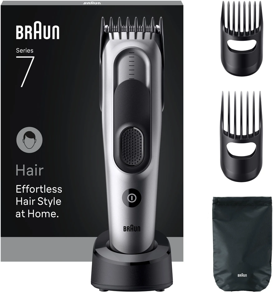 Braun plaukų kirpimo mašinėlė 7 serija, +5 formavimo įrankiai, HC7590 - pilka