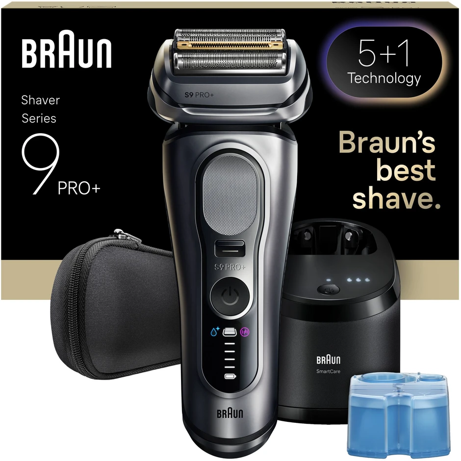Barzdaskutė „Braun“ – „Series 9 PRO+“ elektrinis skustuvas – sidabrinis