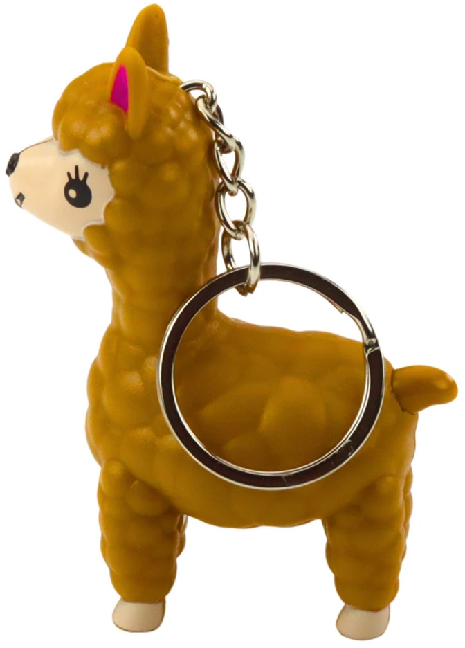 Lean Toys LED raktų pakabukas lama ir garsu, 7x5.5 cm
