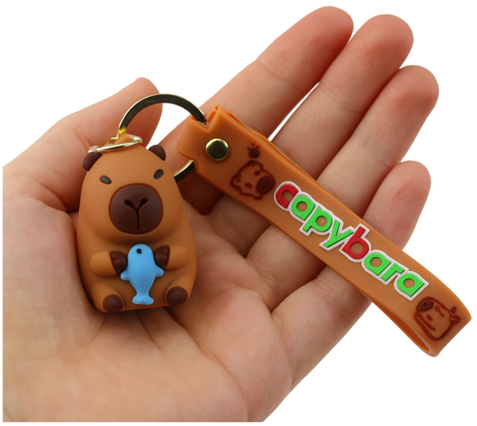 Lean Toys Pakabukas raktams silikoninis bebras su delfinu