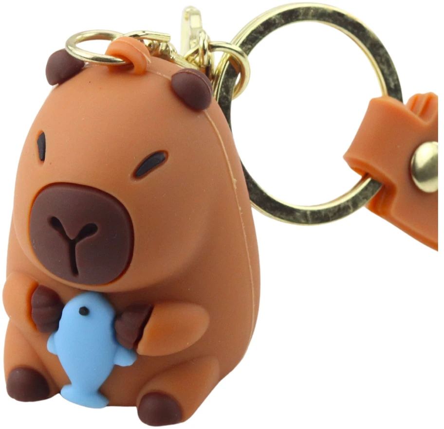 Lean Toys Pakabukas raktams silikoninis bebras su delfinu