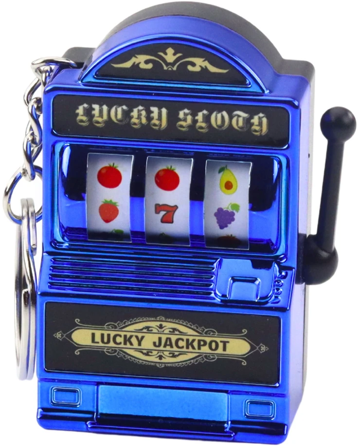 Lean Toys Raktų pakabukas su mini kazino lošimo automatų