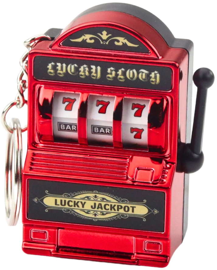 Lean Toys Raktų pakabukas su mini kazino lošimo automatų