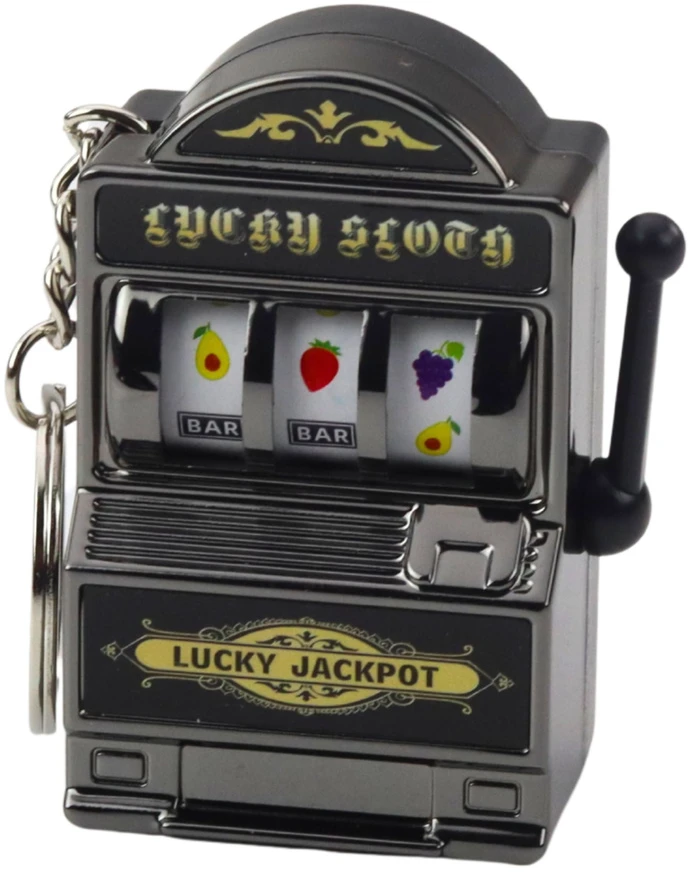 Lean Toys Raktų pakabukas su mini kazino lošimo automatų